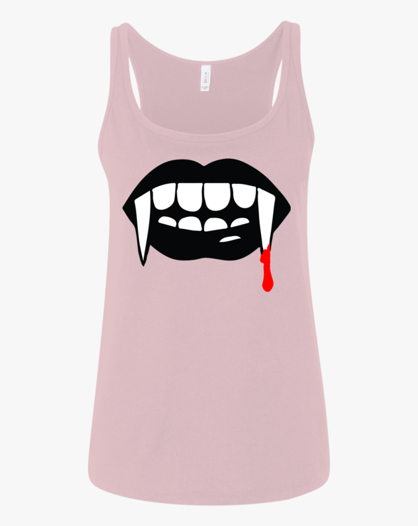 Black Vampire Fangs Halloween Ladies" Tank Pink S "
 - Active Tank, HD Png Download, Free Download