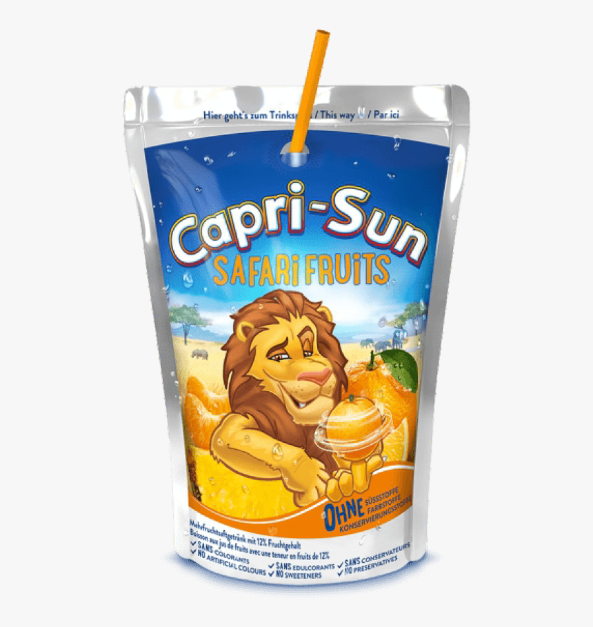 Capri Sun Safari Fruits - Orange Capri Sun, HD Png Download, Free Download