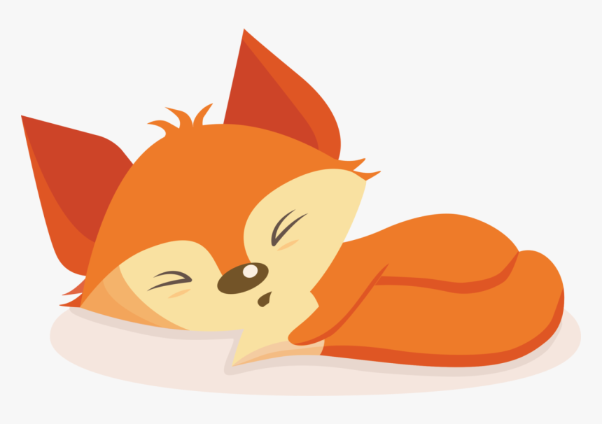Drawing,squirrel,canidae - Clipart Sleeping Fox, HD Png Download, Free Download