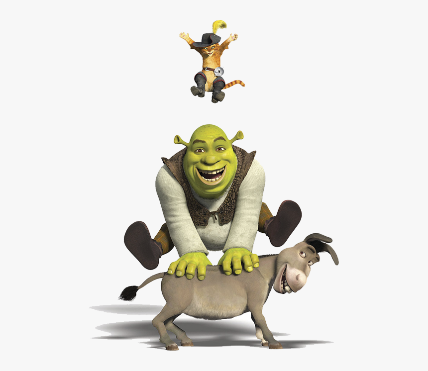 Transparent Shreck Png - Shrek Donkey And Puss, Png Download, Free Download