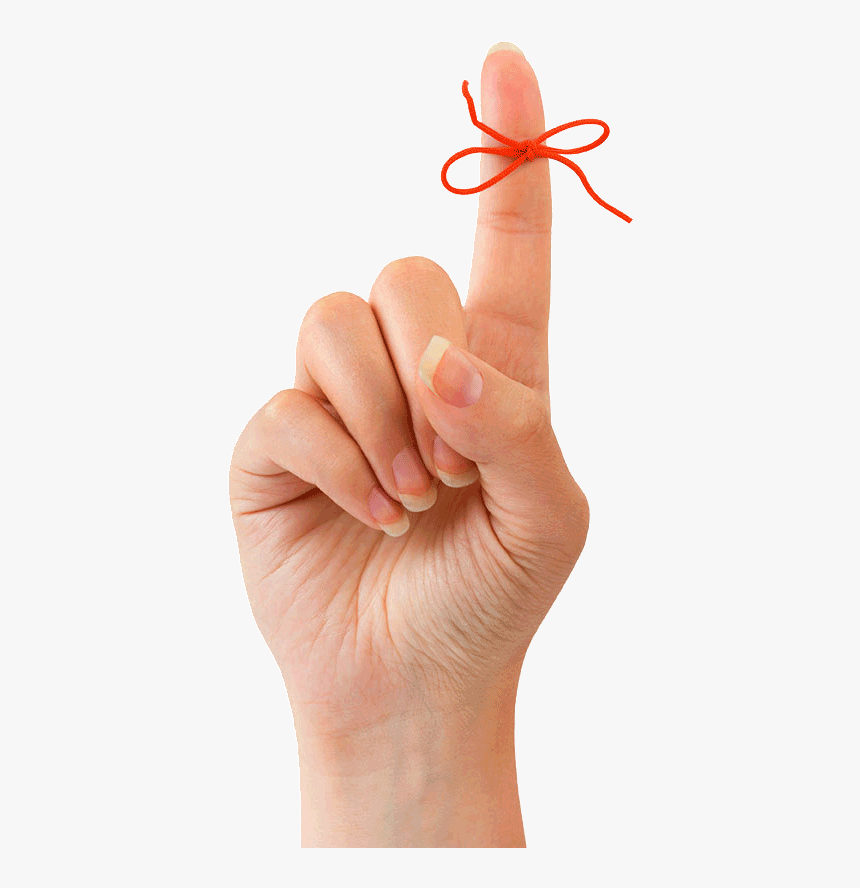 Reminder String Around Finger, HD Png Download, Free Download