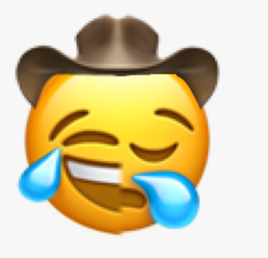 #sad #happy #feliz #triste #yeehaw #cowboy #emoji #emojiiphone - Sad Cowboy Emoji Png, Transparent Png, Free Download