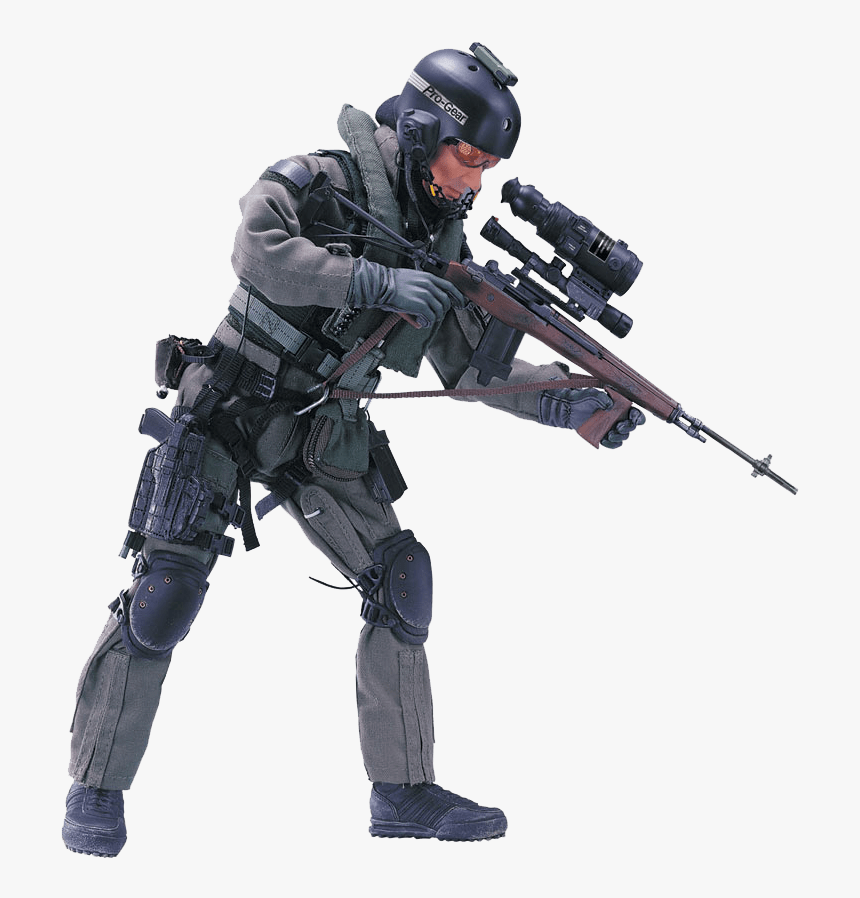 Navy Seal Sniper Toy Transparent Background - Navy Seal Sniper Action Figure, HD Png Download, Free Download