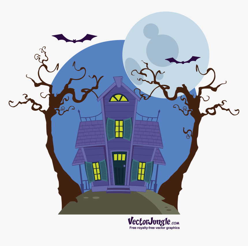 Transparent Haunted House Clipart - Haunted House Cartoons, HD Png Download, Free Download