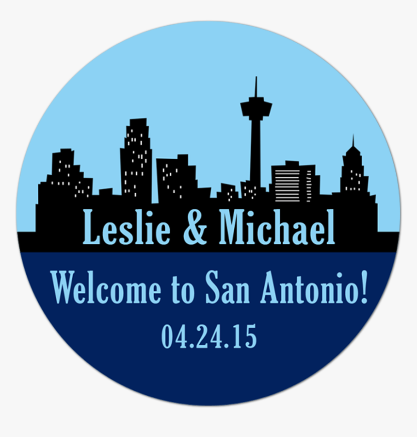San Antonio Texas Skyline Personalized Sticker - Sanantonio Tx City Skyline, HD Png Download, Free Download