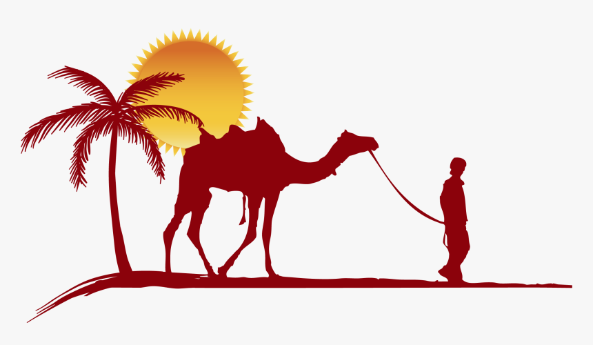 camels in desert clipart