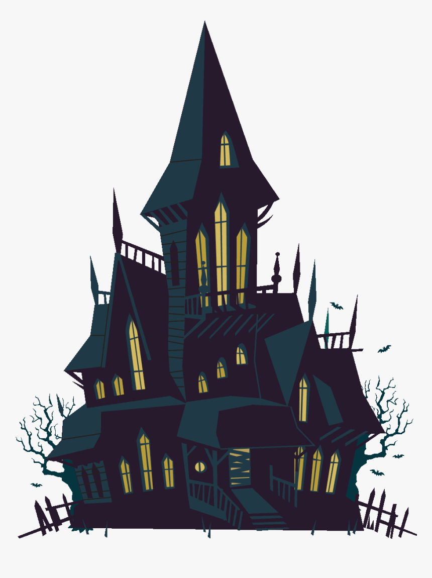 Build A House Clipart 15 Of Haunted - Transparent Background Haunted House Clipart, HD Png Download, Free Download