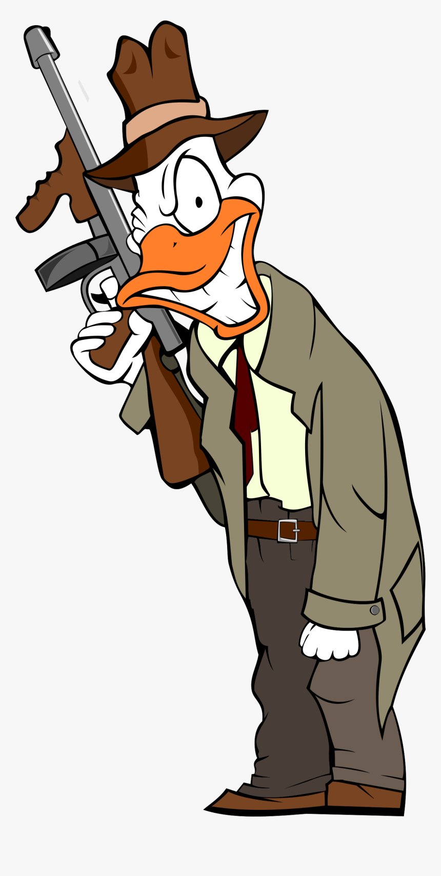 Gangster Crime Duck Vector Clipart - Gangster Ducks, HD Png Download - kind...