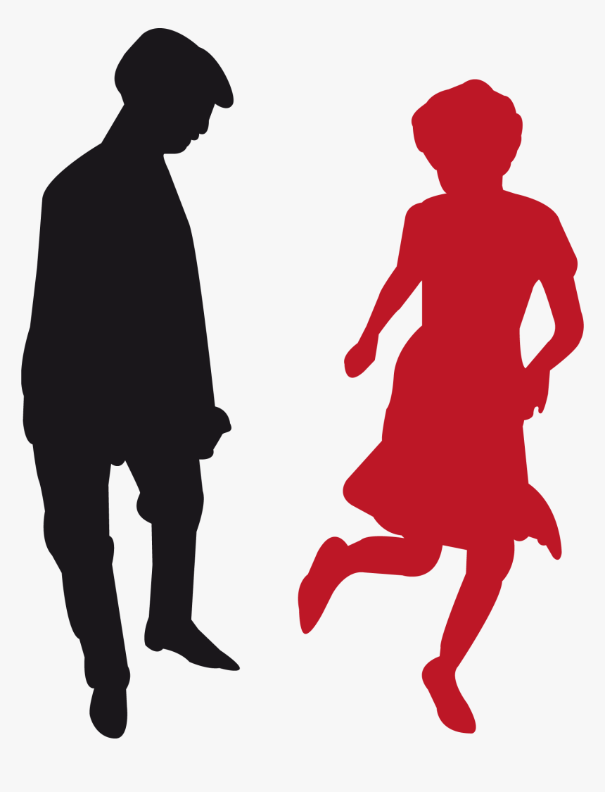 1911 Silhouette - Silhouette Boy And Girl Dancing, HD Png Download, Free Download