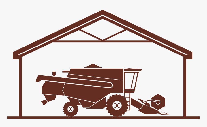 Agricultural Machinery Agriculture Tractor - Tracteur Silhouette Png, Transparent Png, Free Download