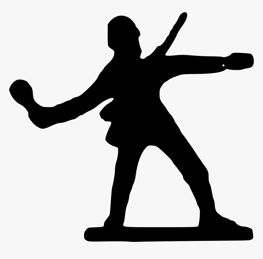 Soldier Throwing Grenade Silhouette, HD Png Download, Free Download