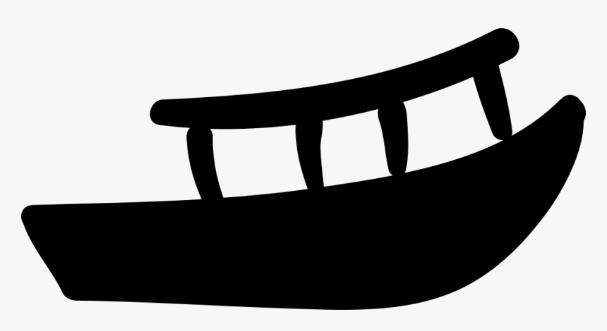 Canoe Or Boat Filled Silhouette - Silhouette Boat Clip Art, HD Png Download, Free Download