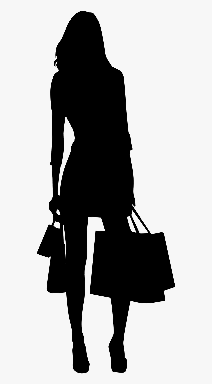 Girl Shopping Silhouette, HD Png Download, Free Download