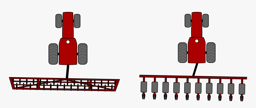 Tillage And Planting Clip Arts - Tractor From Above Icon, HD Png Download, Free Download