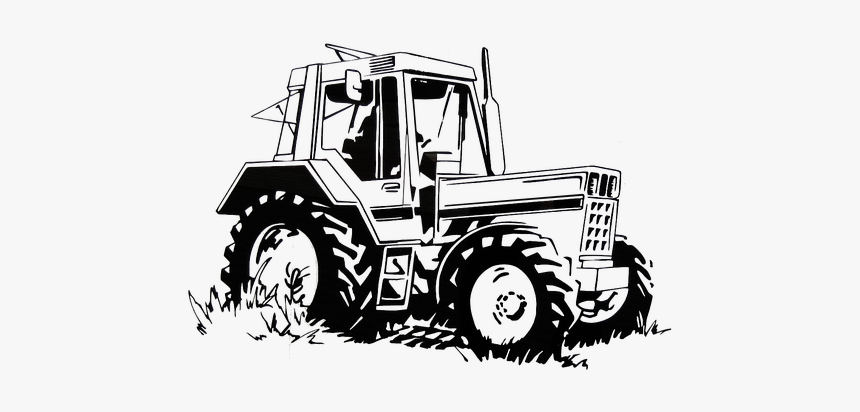 Tug, Tractors, Agriculture - Desenho Preto E Branco Trator, HD Png Download, Free Download