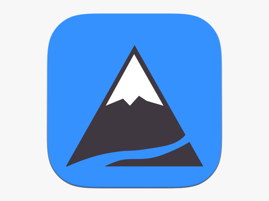 Mountain App Icon App Icon Logo Mountain River Snow - Mountains Icon Png Blue, Transparent Png, Free Download