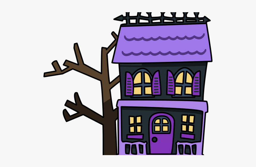 Windows Clipart Haunted House - Cartoon Haunted House Animated, HD Png Download, Free Download