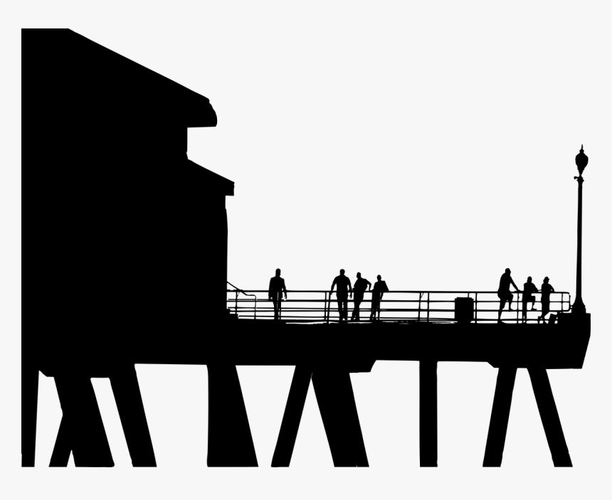 Vector California Silhouette - Pier Clipart, HD Png Download, Free Download