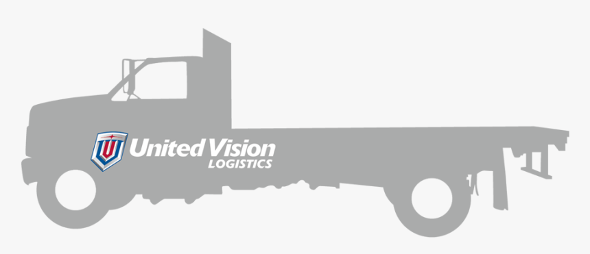 Uvl Branded Truck Silhouette Side View - Pickup Truck, HD Png Download, Free Download