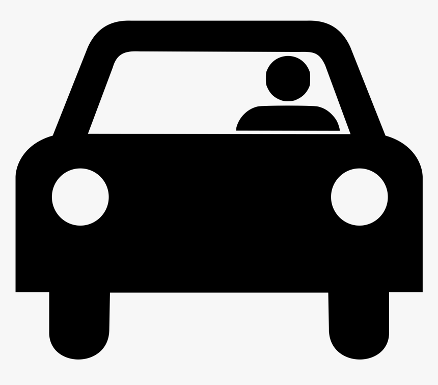Filecar With Driver Silhouette - Stick Figure In A Car, HD Png Download, Free Download