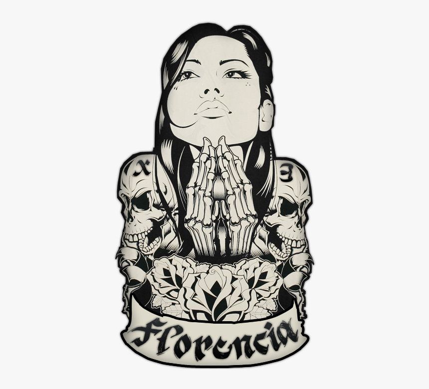 Nun Drawing Gangster - Mexican Gang Tattoo Png, Transparent Png, Free Download