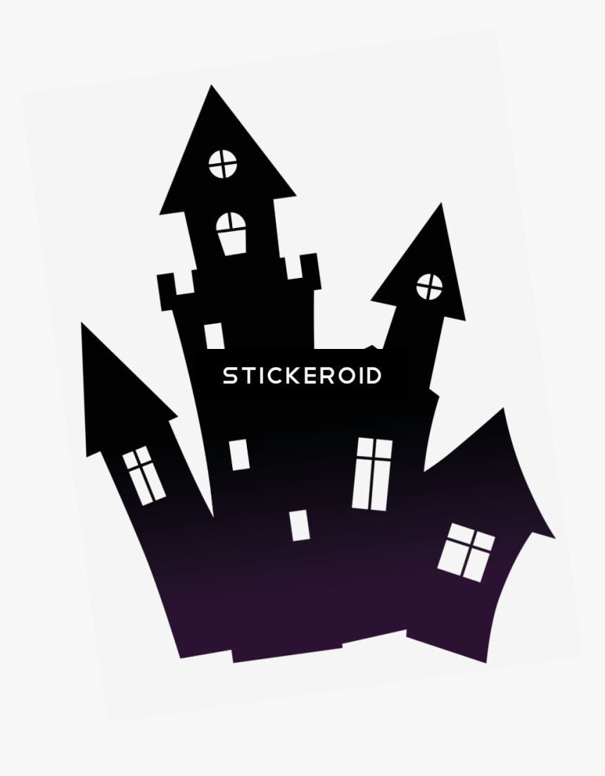 Haunted House Silhouette Png, Transparent Png, Free Download