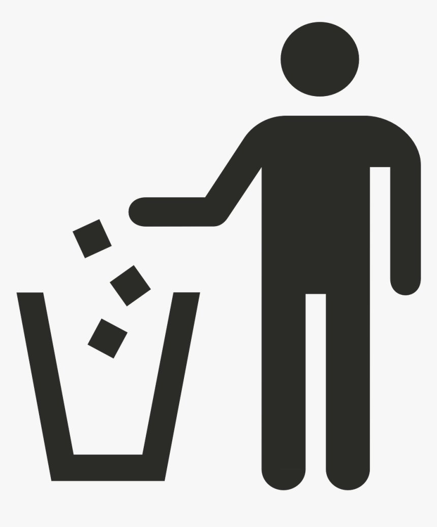 Throw Rubbish Png - Put In Trash Icon, Transparent Png, Free Download