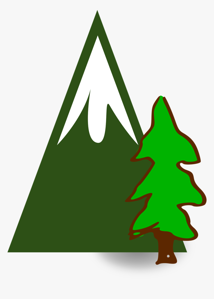 Trees And Mountains Clipart, HD Png Download, Free Download