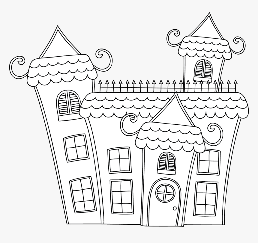 Drawing Halloween Haunted House - Haunted House, HD Png Download, Free Download