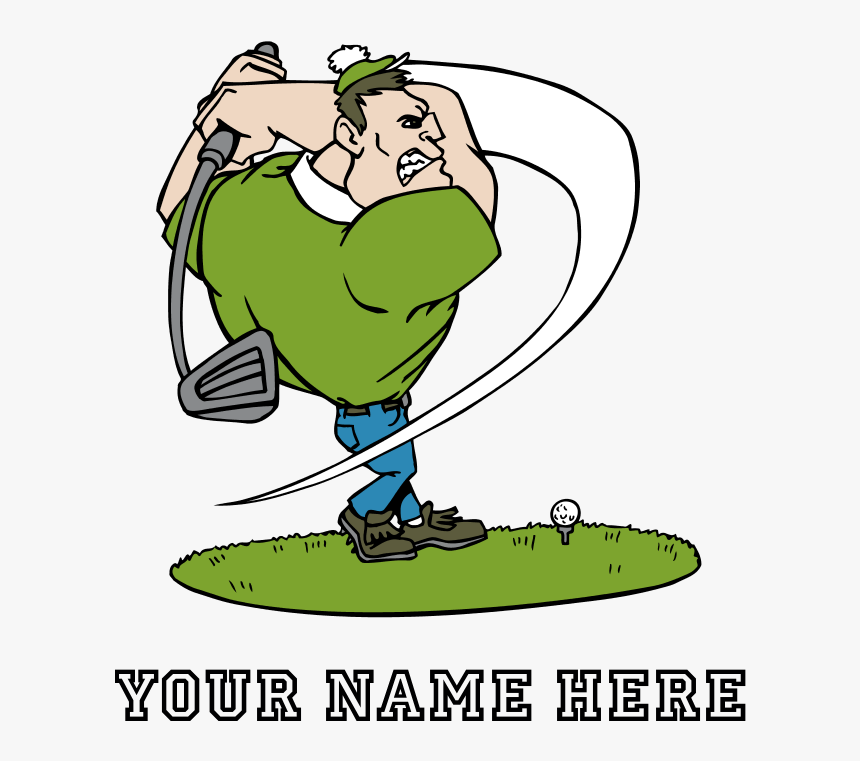 Custom Cartoon Golfer Shot Glass - Team, HD Png Download, Free Download