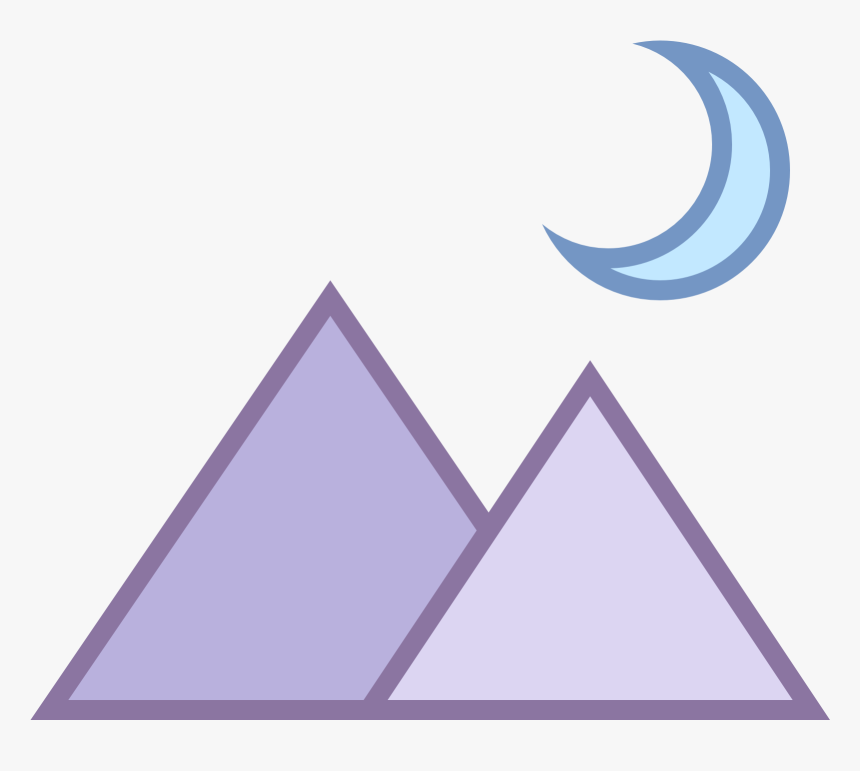 This Icon Contains Two Triangles Representing Mountains - Triangle, HD Png Download, Free Download
