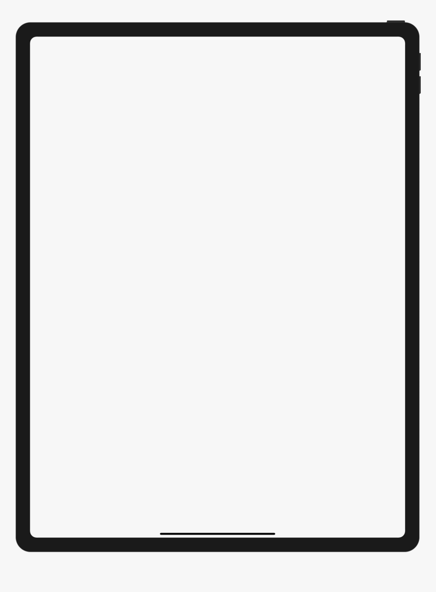 Apple Ipad Pro (3rd Generation) Space Gray - Printable Blank Template, HD Png Download, Free Download