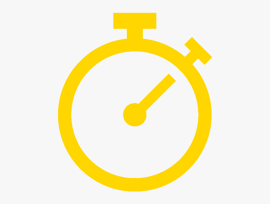 Icon Of A Stopwatch - Yellow Time Icon, HD Png Download, Free Download