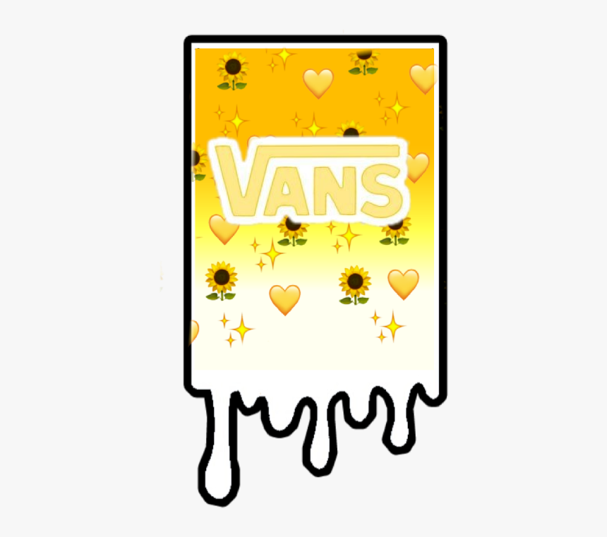 Vans Sticker - Yellow Aesthetic Stickers Vans, HD Png Download - kindpng