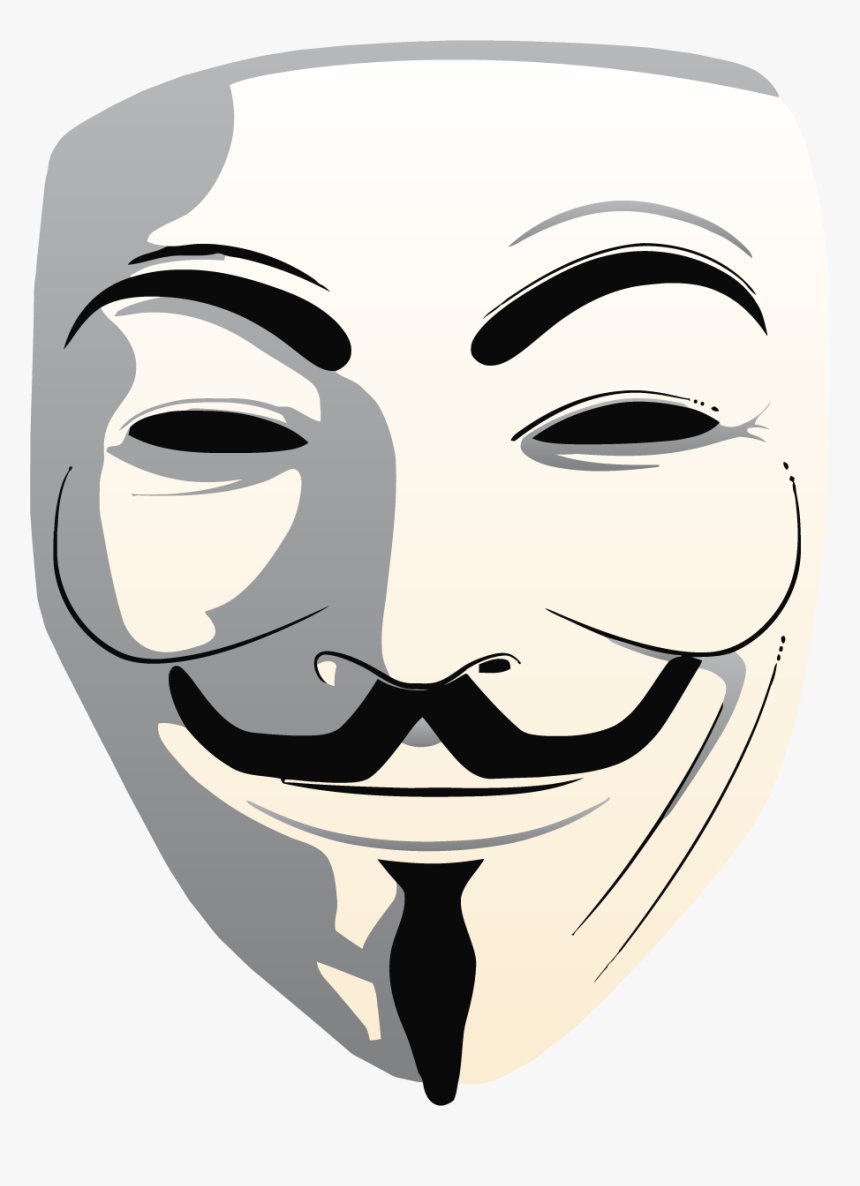 Guy Fawkes Mask Anonymous - Anonymous Mask Transparent Background, HD Png Download, Free Download