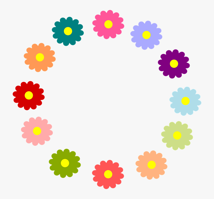 Vector Png - Cartoon Flower Wreath Png, Transparent Png, Free Download