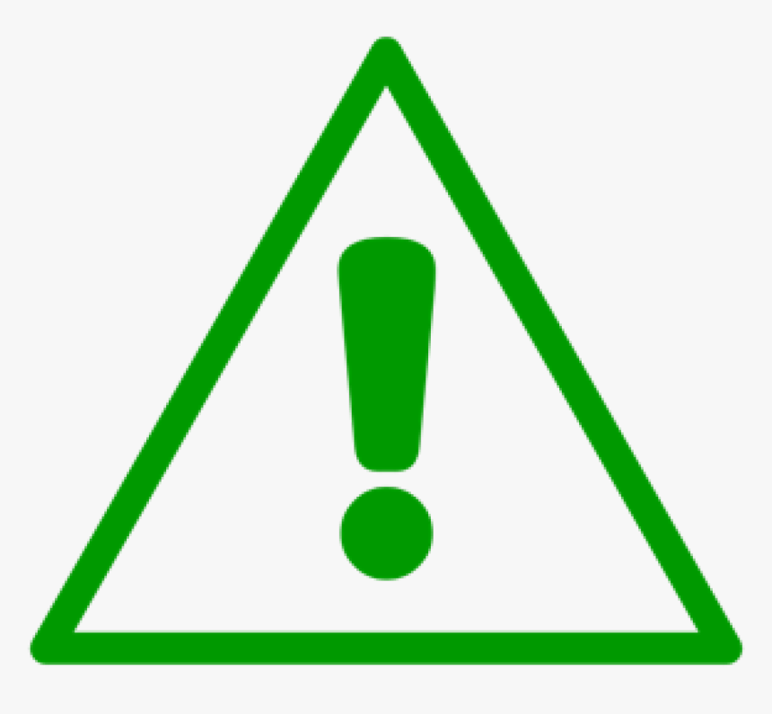 Green Warning Triangle Icon, HD Png Download, Free Download