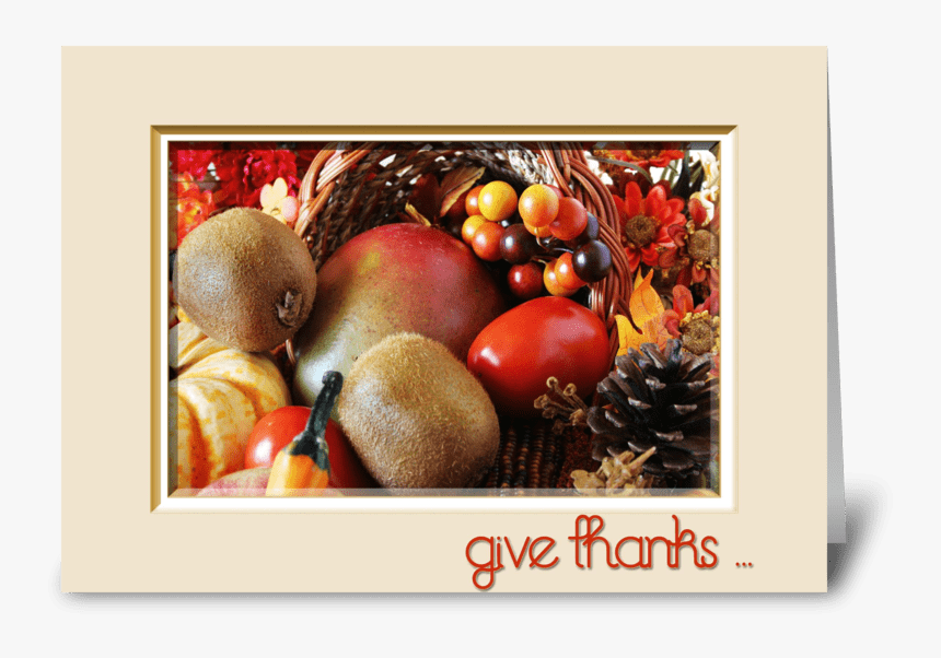Thanksgiving Cornucopia Greeting Card - Picture Frame, HD Png Download, Free Download