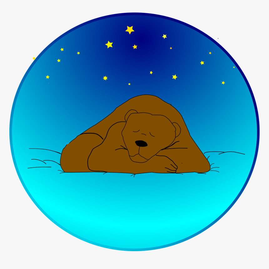 Sleeping Bear Under The Stars Clipart - Animated Nitey Nite Gif, HD Png Download, Free Download