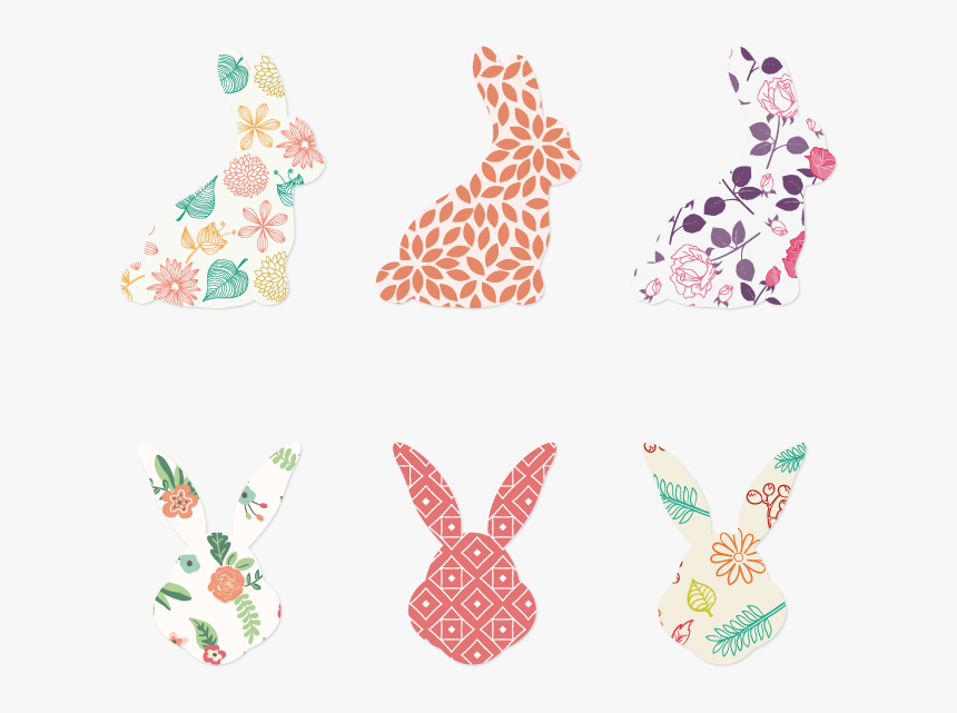Easter Bunny Domestic Rabbit Icon - พื้น หลัง ลาย กระต่าย, HD Png Download, Free Download