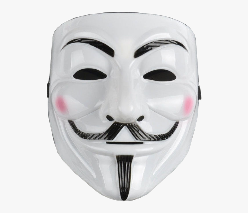Guy Fawkes Mask Anonymous 15-m Movement Gunpowder Plot - V For Vendetta Mask Transparent, HD Png Download, Free Download