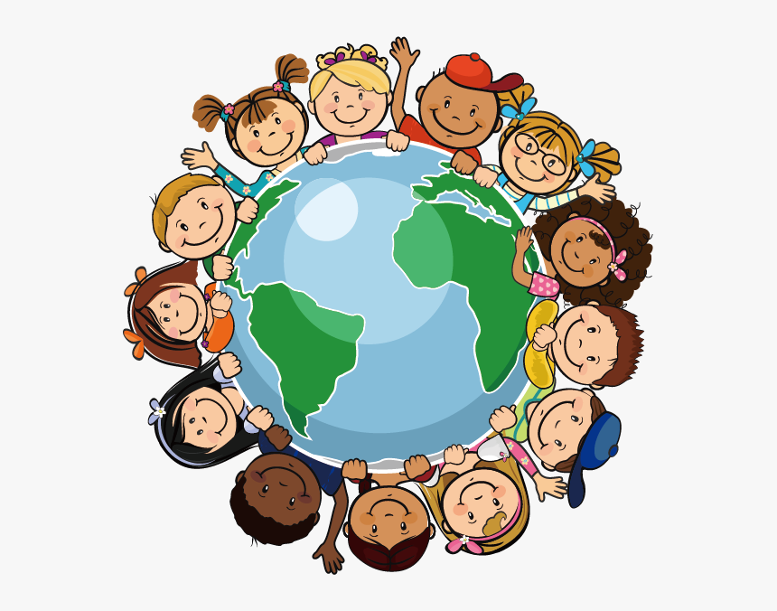 On Child Childrens Globe Rights Of Universal Clipart - Children In The World Png, Transparent Png, Free Download