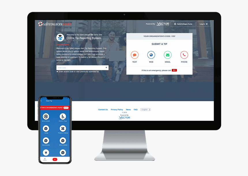 Safe Colleges Tip Reporting Devices Updated - Personal Computer, HD Png Download, Free Download