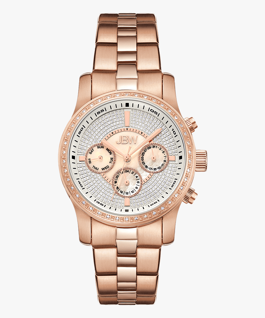 Jbw Vixen J6327c Rosegold Rosegold Diamond Watch Front - Jbw Watches, HD Png Download, Free Download