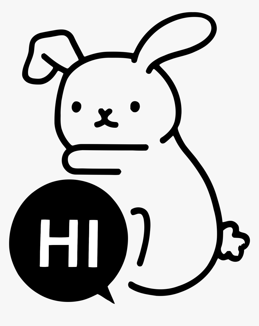Transparent Rabbit Outline Png - Sticker, Png Download, Free Download