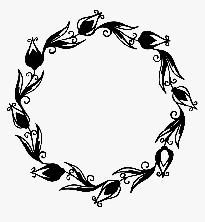 Circular Flower Frame Png, Transparent Png, Free Download