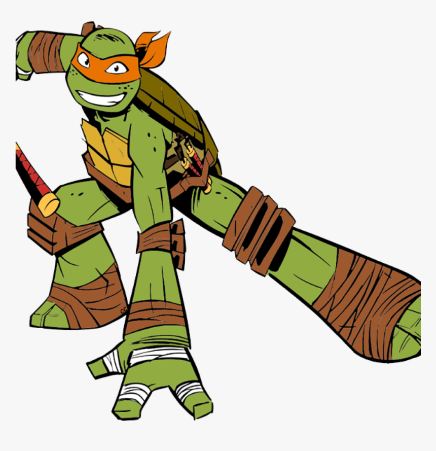 Ninja Turtle Clip Art Camping Clipart Hatenylo - Michelangelo Donatello Leonardo Tmnt, HD Png Download, Free Download