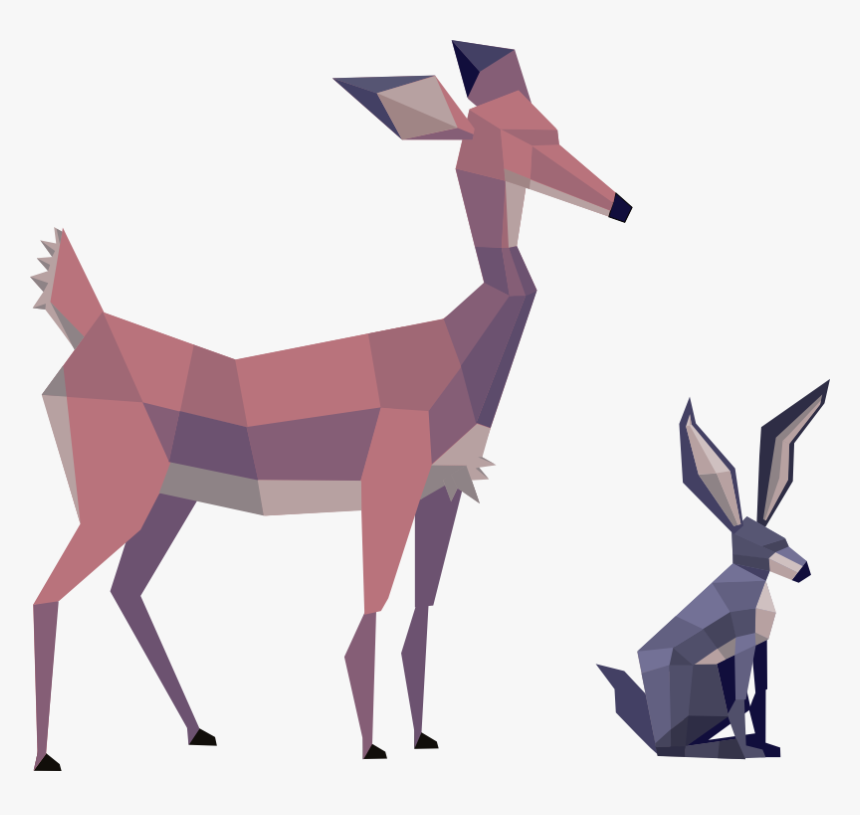Transparent Deer Icon Png - Low Poly Art 2d, Png Download, Free Download