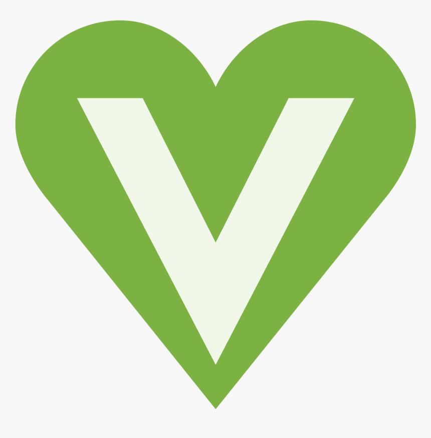 The Universal Sign For Vegans, A Heart With The Letter - White Transparent Vegan Symbol, HD Png Download, Free Download