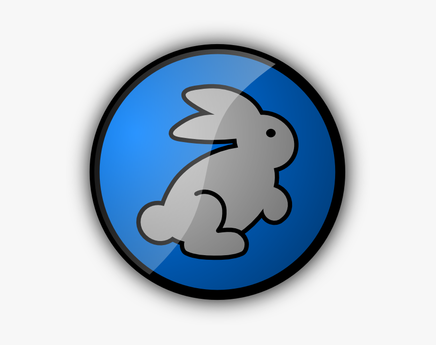 Rabbit In Blue Svg Clip Arts - Rabbit, HD Png Download, Free Download